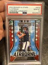 2023 Rookie And Stars CJ Stroud Airborne-Longevity Red Lazer PSA 10 Texans