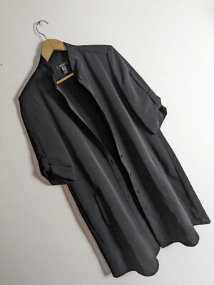 Mango Ladies Black Coatigan Shirt Style Elegant Jacket Size XL UK