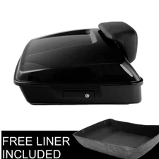 Chopped Trunk Black Latch Backrest Fit For Harley Touring 2014-25