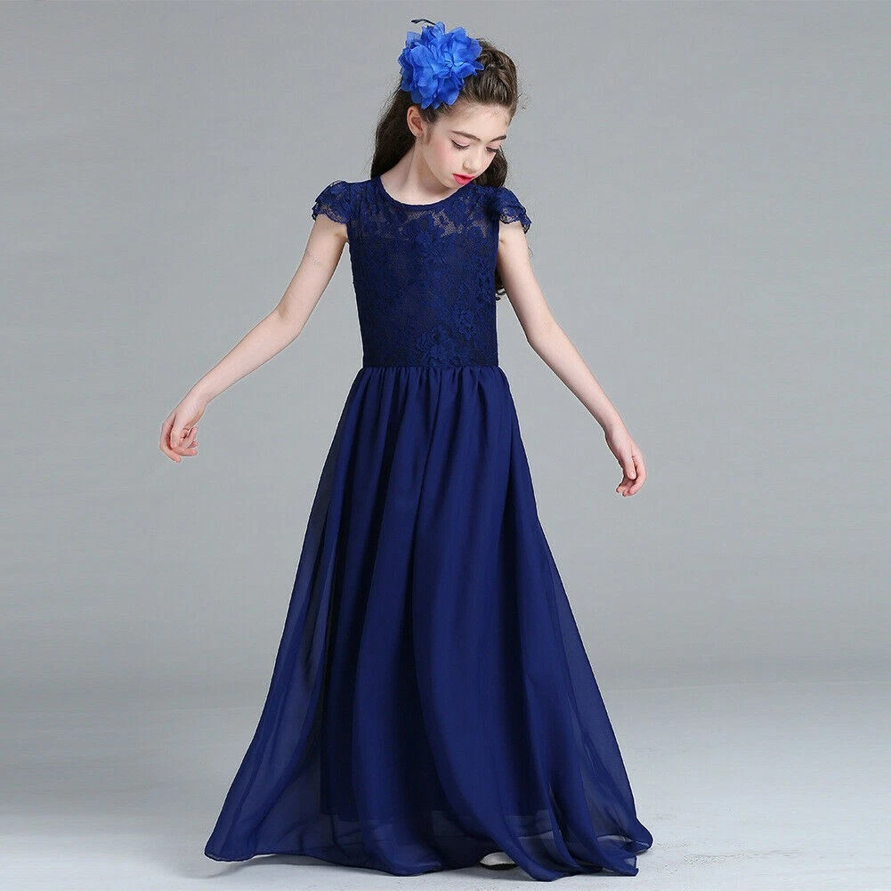 Girls navy cheap formal dress