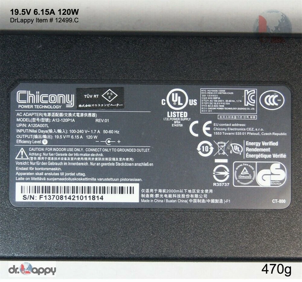 120W Slim Power Adapter Charger for ASUS TUF Gaming FX504 FX504G R750JK R750JV - Image 3 of 4