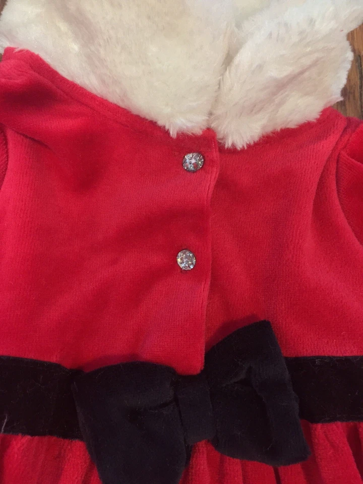 Маленькие чудеса Baby Girl Санта платье комплект праздник два изделия наряд новый с Ярлыками 3-6 месяцев - Изображение 2 из 4