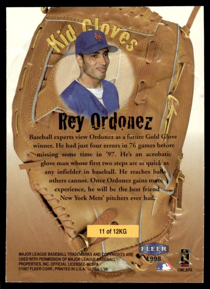 1998 Ultra Kid Gloves REY ORDONEZ - Image 2 of 2