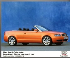 Audi Cabriolet Concept Car 2001 Original UK Market Press Photograph Side View A4