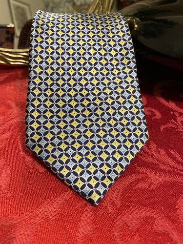 JOS. A. BANK Signature Collection Seidenkrawatte für Herren blau mit gelb Italien 99 $