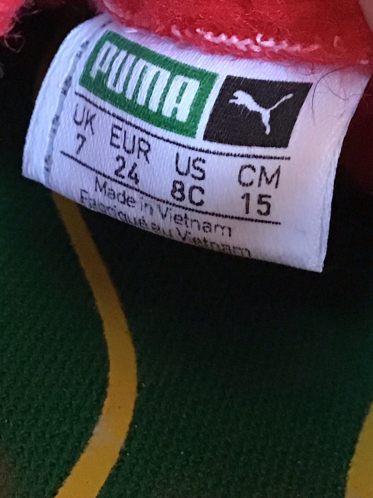 Kids 8 C Red puma basket hard sole Shoes sesame street Elmo 361181 thumbnail 9