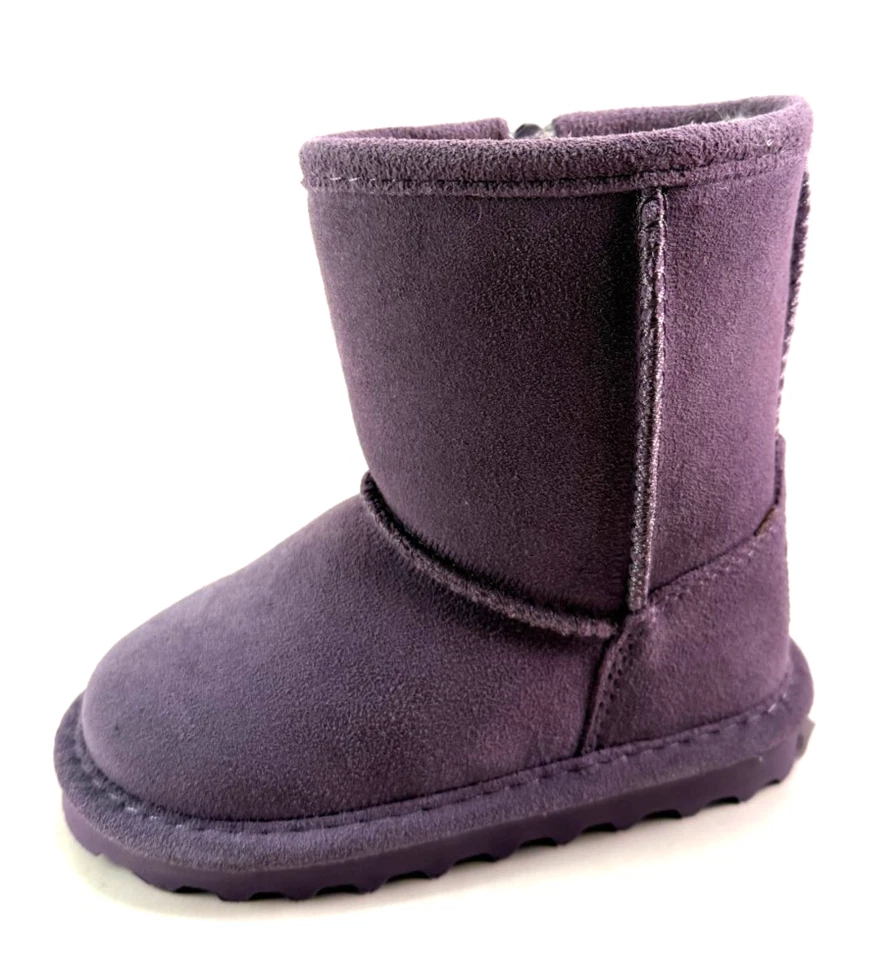 BearPaw Elle 学步儿童男女通用麂皮绒羊毛混纺靴可选尺寸/颜色 — 第 3/3 张图片