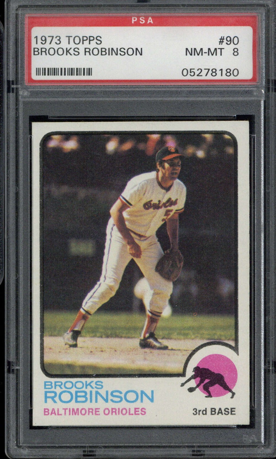 1973 Topps #90 Brooks Robinson Orioles PSA 8 NM-Mint