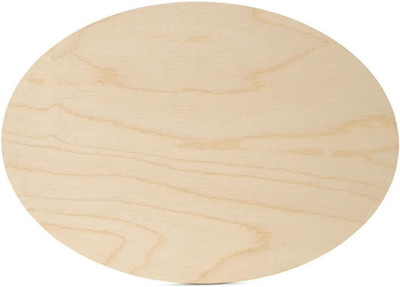 Wooden Oval Cutout 8.5 X 12 Inch, Bag of 3 Unfinished Wood Oval Cutout Shape (1/