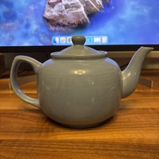 Old Amsterdam Porcelain Works 1701 Tea Pot w/ Lid Powder Blue Ceramic 6 Cup