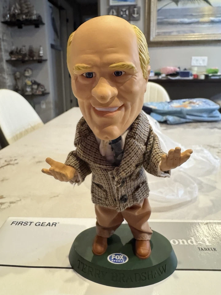 Fox Sports Headliners XL 1999 Colección NFL Marrón Collinsworth Bradshaw Largo Foto 2 de 4