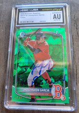 Jhostynxon Garcia Signed 2025 Bowman Baseball Card #BCP43 CGC JSA Red Sox /99