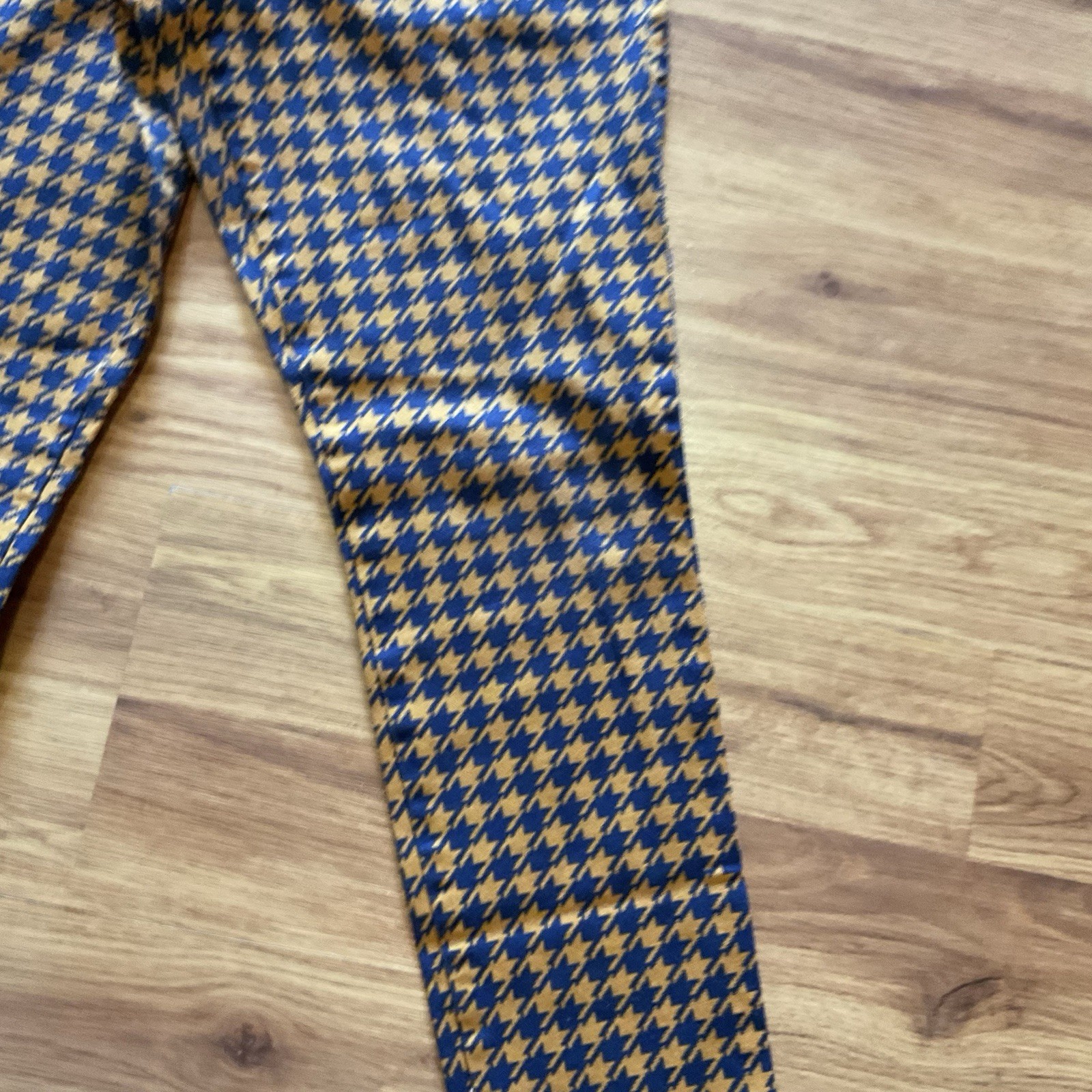 Old Navy Pixie Ankle Brown and Navy Houndstooth P… - image 2