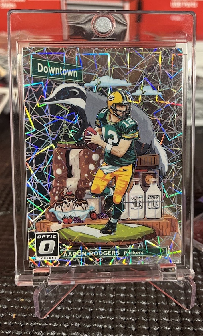 AARON RODGERS 2018 PANINI DONRUSS OPTIC #5 DOWNTOWN INSERT PACKERS RARE SP