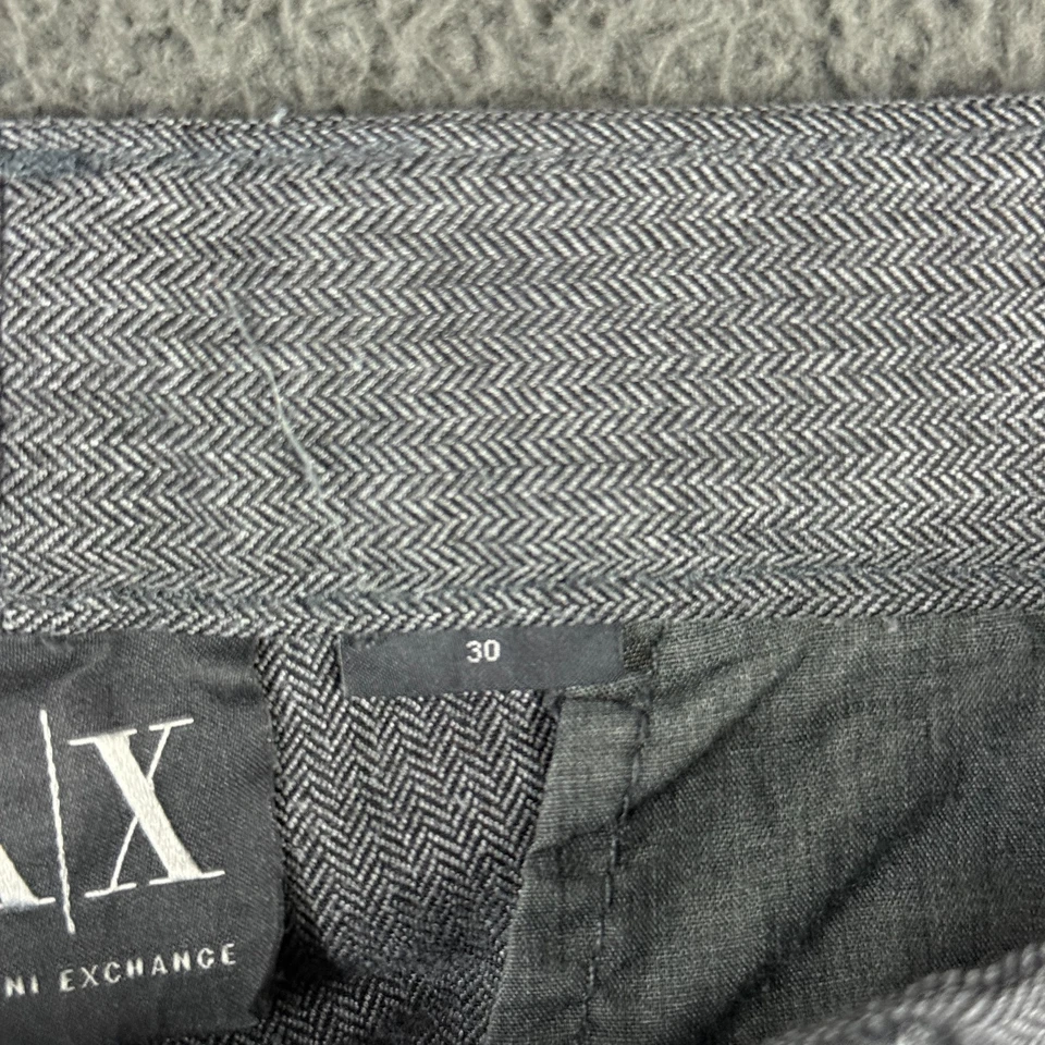 Armani Exchange Pants Mens 30x30 Gray Cargo Pants Slim Fit Wool Blend Designer - Image 4 of 4