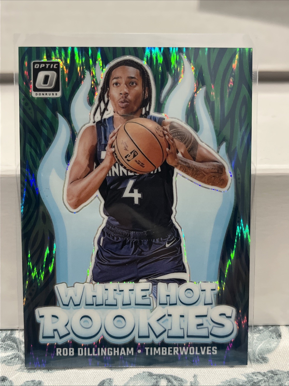 2024-25 Panini Optic Rob Dillingham White Hot Rookies Green Shock  /149