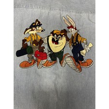 Youth M 8  1995 Vintage Looney Tunes Embroidered shirtd