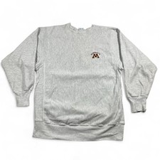 Champion Reverse Weave University of Minnesota Embroidered Sweatshirt XXL Gray