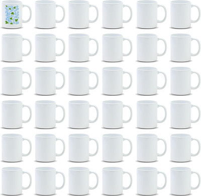 36-Pack 11Oz Sublimation Blanks Mugs, White Ceramic Coffee Cups
