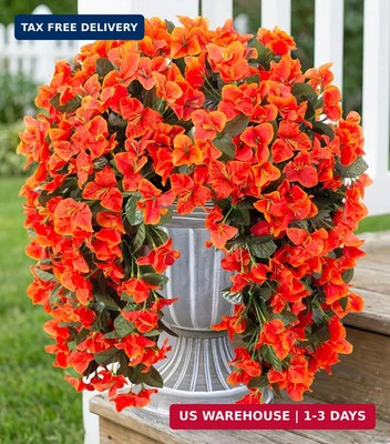 Bougainvillea Artificial Hanging Flowers Plants for Outdoors Decoration,  2pcs Fa | eBay
