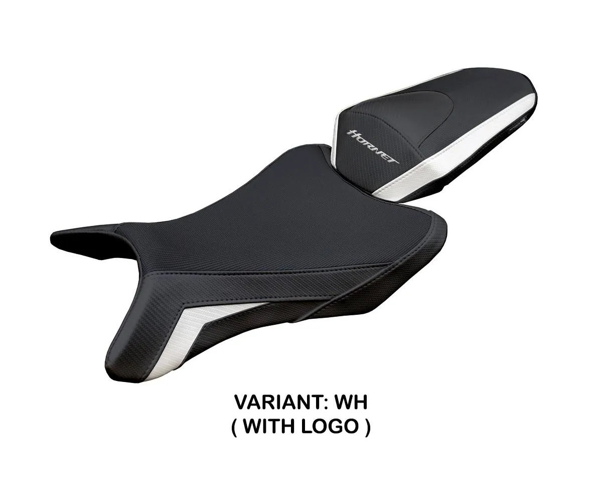 Seat cover Manuel White WH + logo Tpz compatible HONDA CB 1000 HORNET 2025 2026
