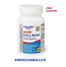 Equate Original Dairy Relief Lactase Enzyme Supplement Caplets 120-COUNT