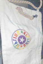 Kipling White Small Zip Crossbody Bag Multicolor Rainbow Adjustable Strap