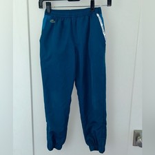 Lacoste sport jersey knit lined track pants boy's sz 8 EUC