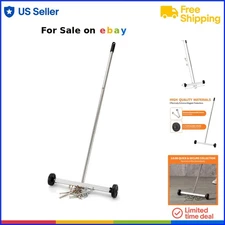 Magnetic Pickup Sweeper Tools 17 Inch 10Lb Yard Magnet Telescoping Handle