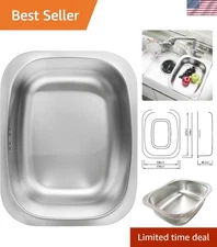 Ergonomic Multi-purpose Dishpan - Stainless Steel Washing Bowl for Sinks 11.8"
