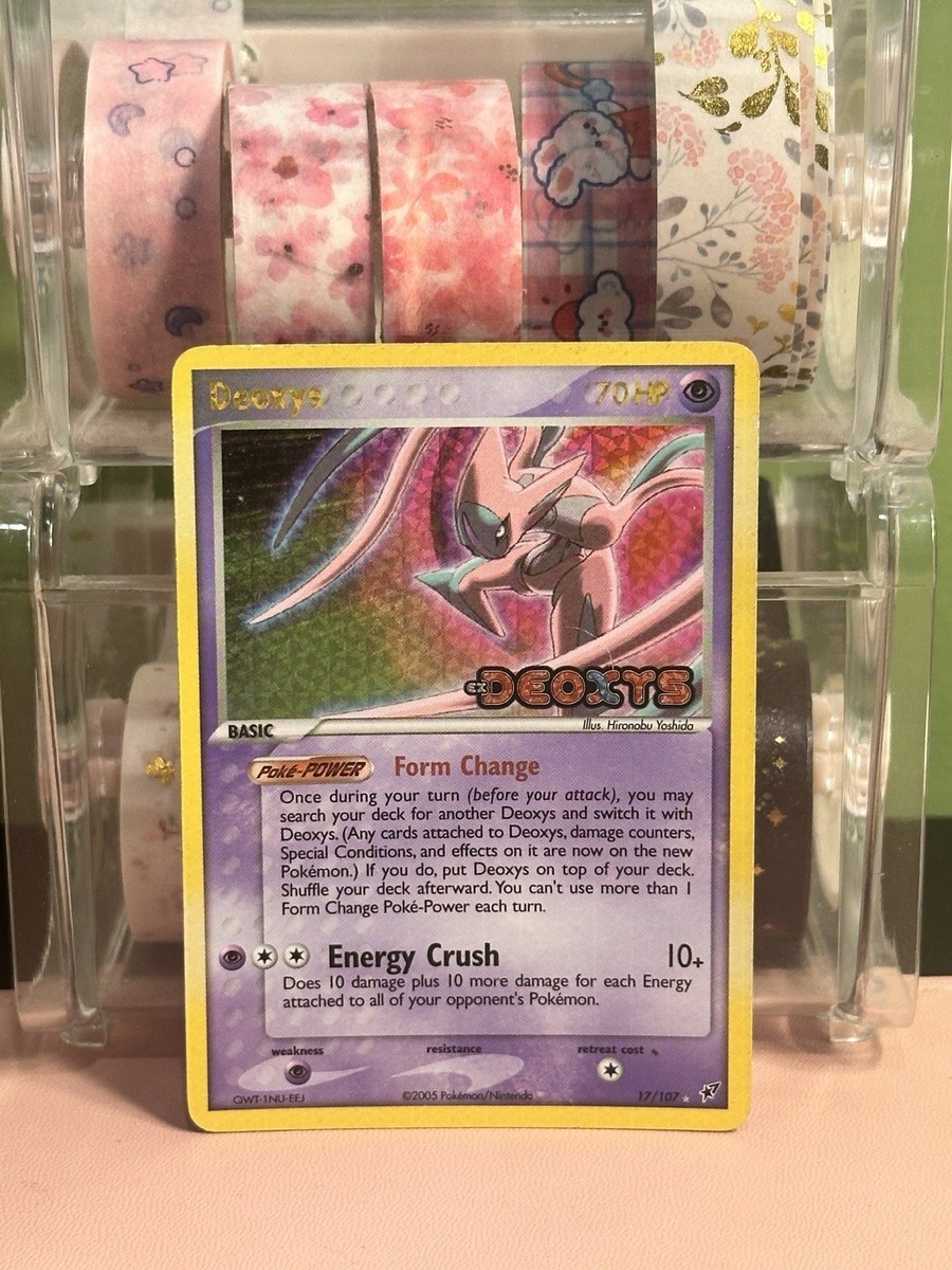 Pokémon Deoxys 70 HP EX Deoxys 17/107 Nintendo 2005 Rare Reverse