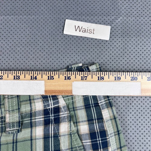 Short cargo vintage Polo Jeans Company Ralph Lauren homme 36 vert à carreaux année 2000 baggy - Photo 9/14