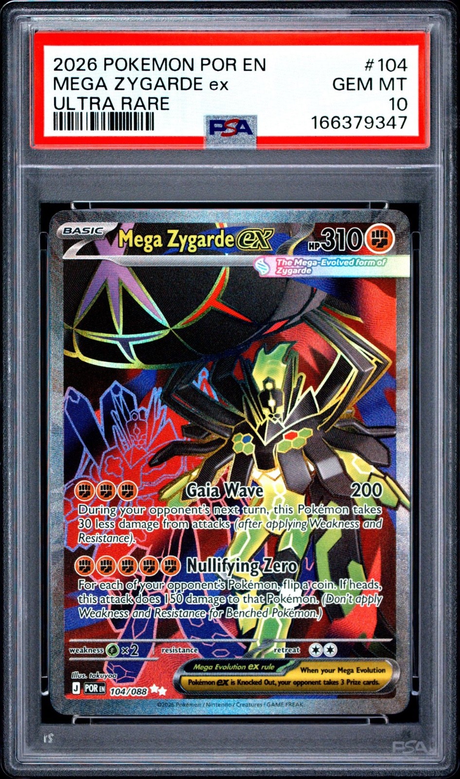 Pokemon Mega Zygarde Ex Perfect Order Ultra Rare #104 PSA 10 Gem Mint