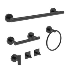 6 PCS Bathroom Hardware Set, Including 16" Hand Towel Bar, Toilet Paper Holde...