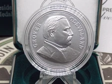 U.S. Mint Presidential *GROVER CLEVELAND* 1oz Silver Medals Program Box & COA
