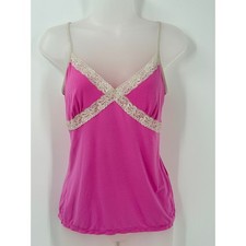 VTG Y2k Victorias Secret PINK lace trim babydoll cami Top Womens sz M/L coquette