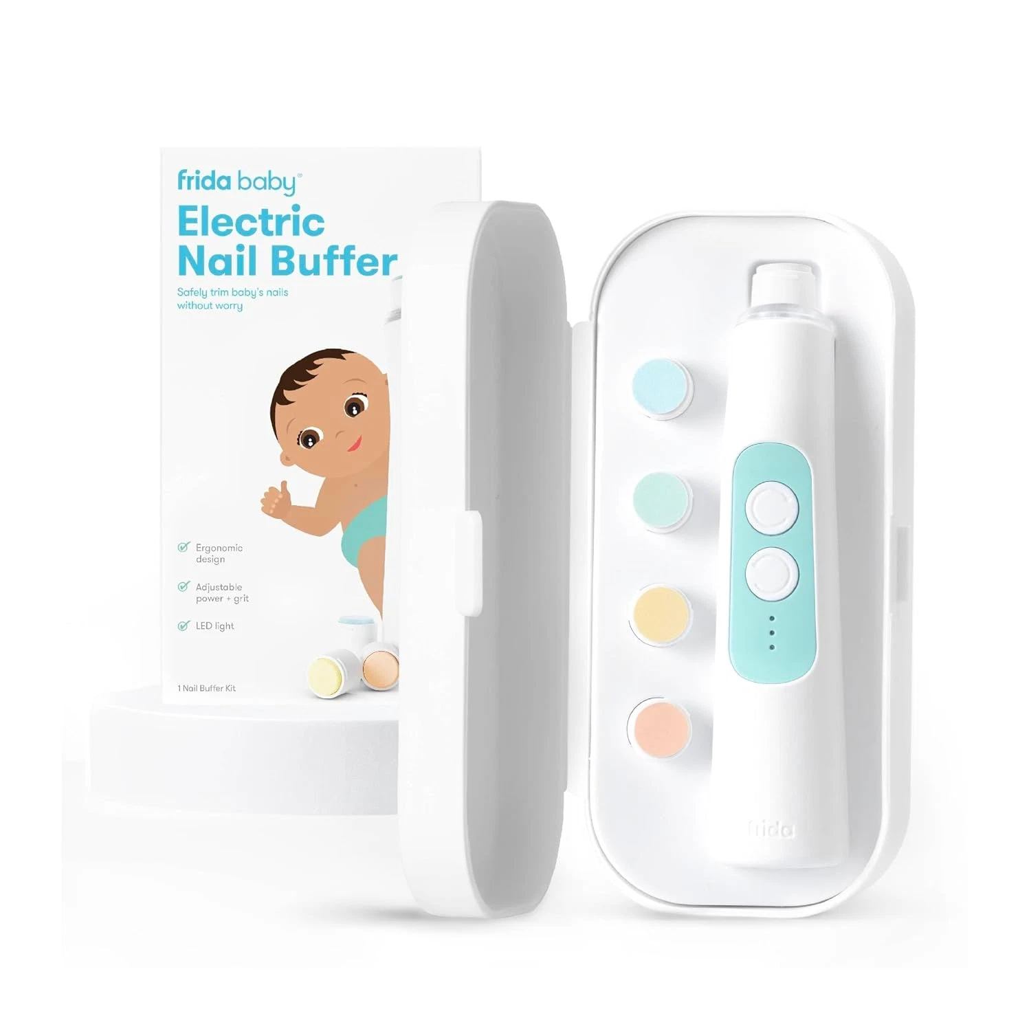 Electric Nail Buffer | Safe + Easy Baby Nail File, Baby Nail Clippers + Nail Tri
Opens in a new wind