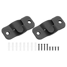 2 Pairs Stainless Steel Flush Mount Bracket 43x19mm, Black