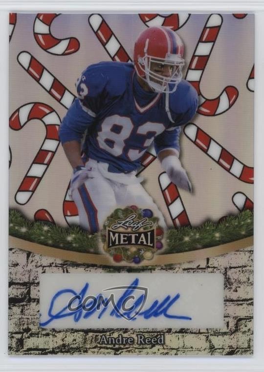 2025 Leaf Metal Happy Holidays Candy Cane Prismatic /15 Andre Reed Auto HOF ob9