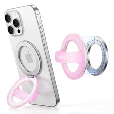 Magnetic Phone Grip, Silicone Finger Loop Grip Stylish Twinkle Glitter Pho...