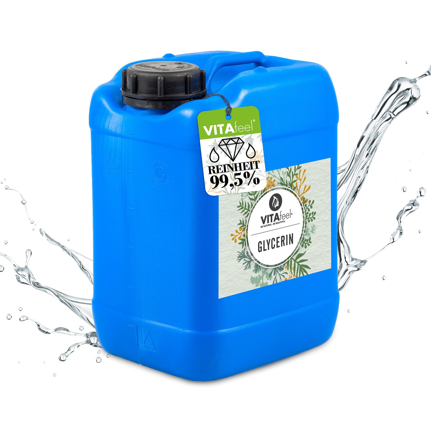 VitaFeel 5L Glycerin Kanister 99,5% Pharmaqualität E422 rein pflanzlich Glyzerin
