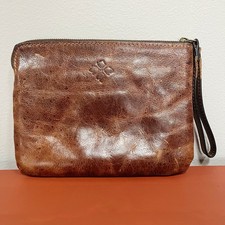 Patricia Nash Cassini Genuine Leather Full Zip Wristlet Clutch Boho Western