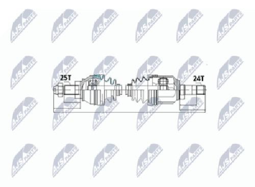 Original NTY Drive Shaft NPW-FT-016 For Fiat