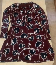 Ann Taylor Purple Floral Leaves Women’s Long Sleeve Dress Size M Long Sleeve