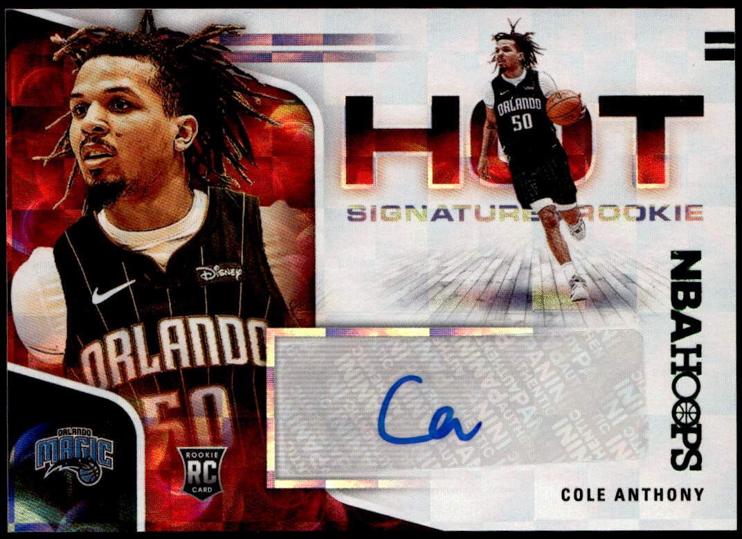 2020-21 Hoops #HR-CAN Cole Anthony Hot Signatures Rookies Auto E1