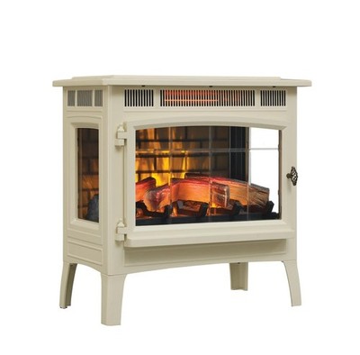 Freestanding Electric Fireplace Stove Heater with 3D Flame Effect for 1,000 S...