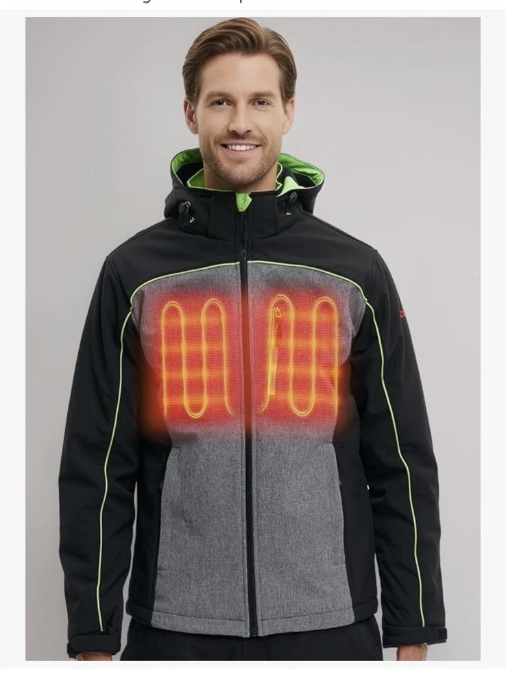 CONQUECO 3 Temperature Windproof Waterproof USB HEATED JACKET Coat XXL New