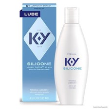 Silicone Personal Lubricant 4.5 Fl Oz Long Lasting Condom Compatible Anal Safe