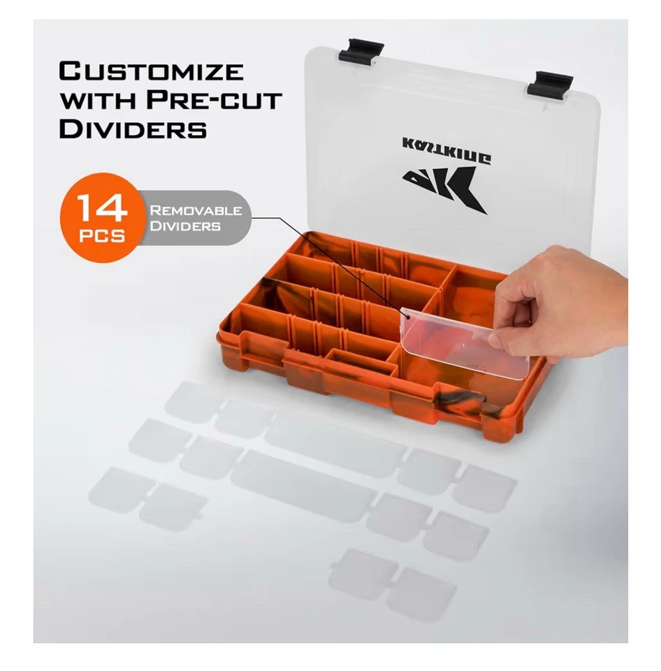 (2) Cajas de aparejos de camuflaje KastKing Bait Vault + 24 señuelos incluidos Foto 3 de 4