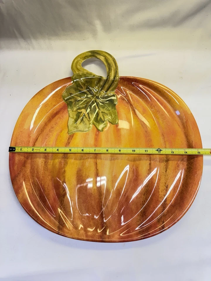 "Plato para servir calabaza melamina Rachel Ashwell Acción de Gracias Otoño Otoño 15""" Foto 4 de 4